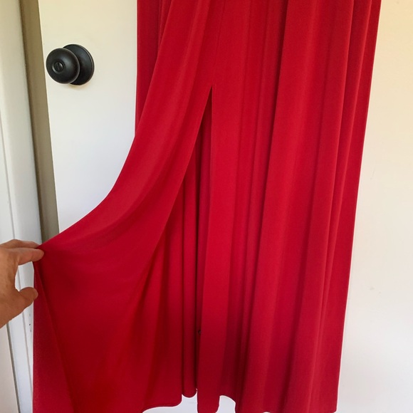 R & M Richards Deep Red floor length. Size 12. - Picture 10 of 12